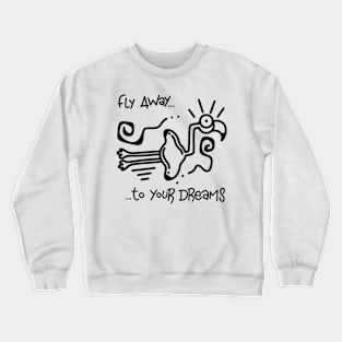 Doodle flamingo Crewneck Sweatshirt